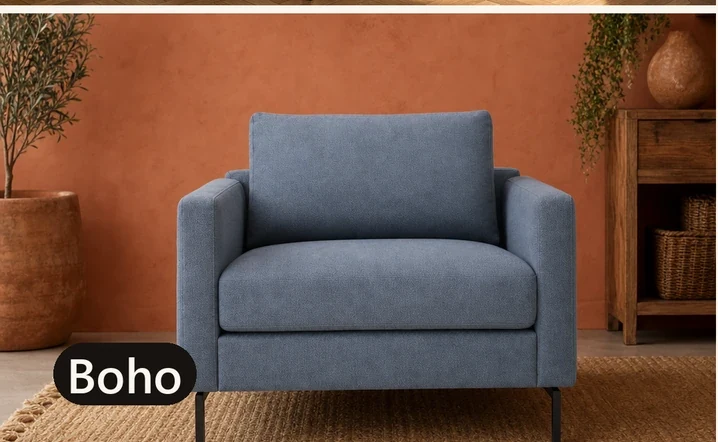 Fotel testowy w aranżacji boho